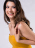 Yellow Tube Dress With A Side Opening